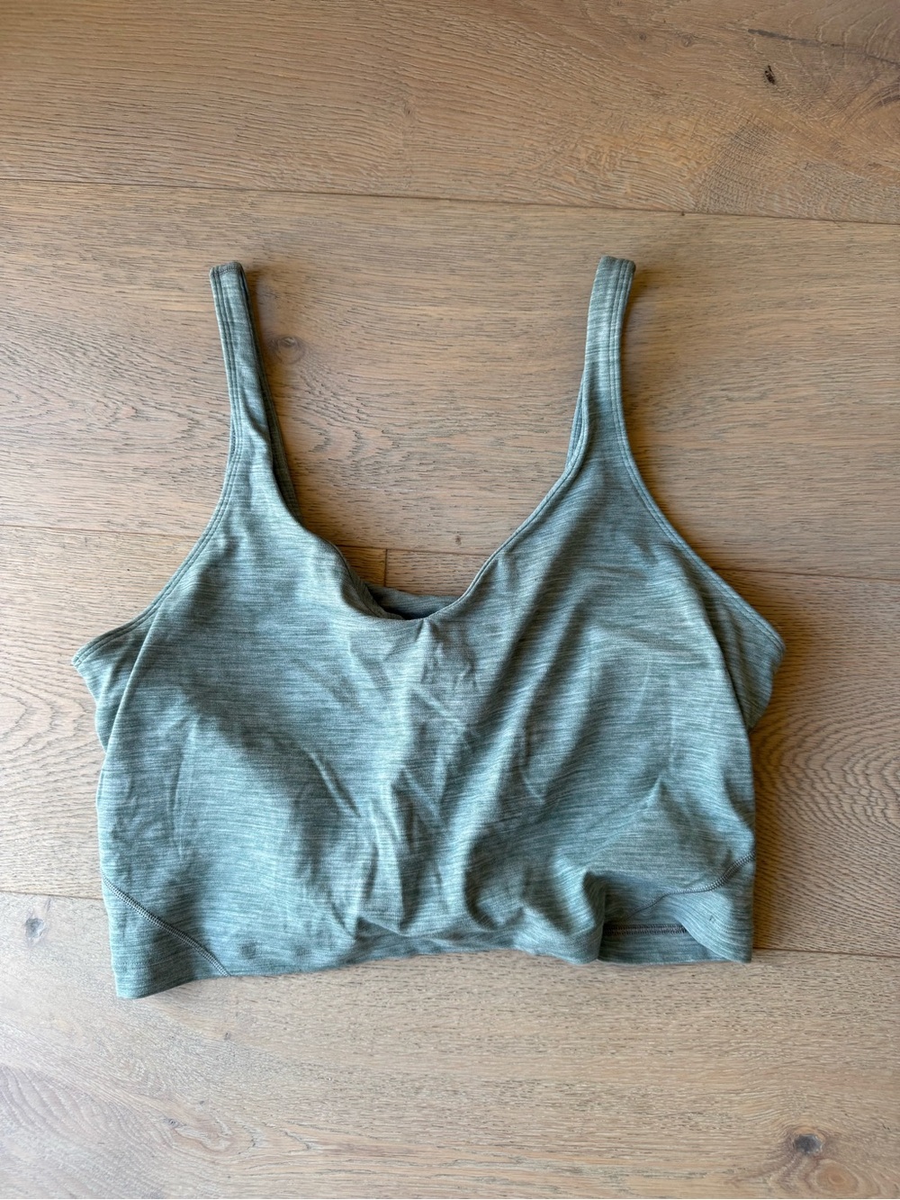 lululemon athletica bra tank heathered sea green